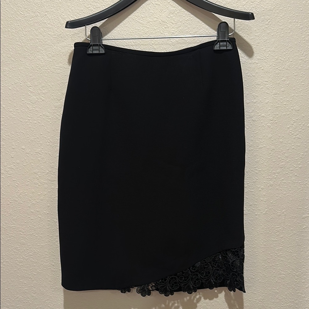Tahari Black Pencil Skirt Classic Design